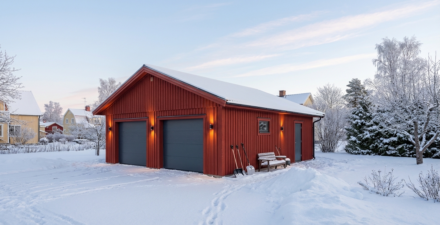 Broänge 62m² Dubbelgarage vinter